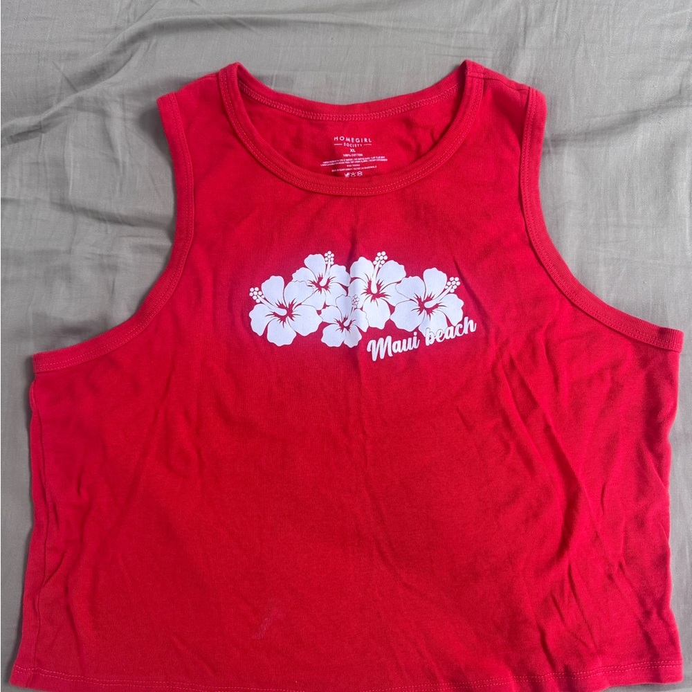 Red Maui Beach Tank Top